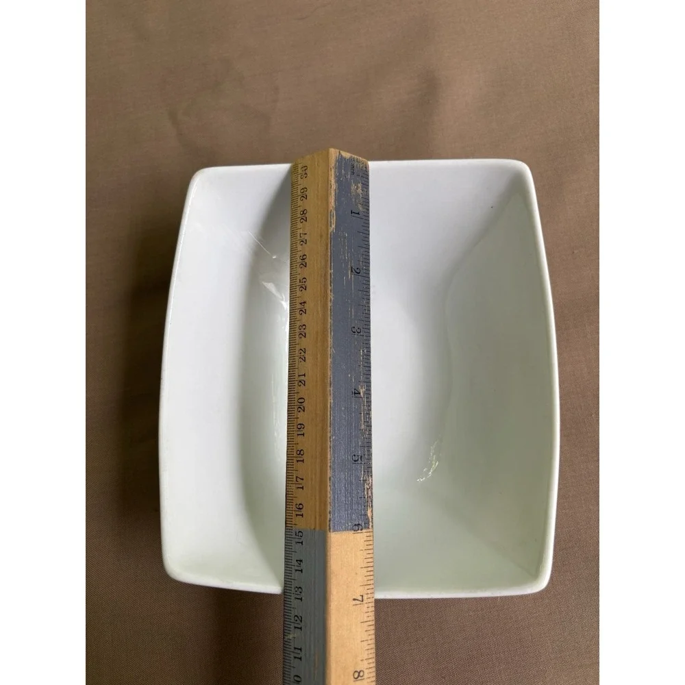 Fitz & Floyd Everyday White Porcelain Rectangular Vegetable Serving Bowl 7